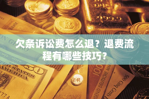武汉欠条诉讼费怎么退？退费流程有哪些技巧？