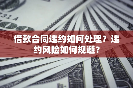 武汉借款合同违约如何处理？违约风险如何规避？