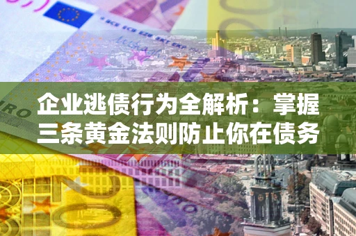 武汉企业逃债行为全解析：掌握三条黄金法则防止你在债务乱局中“踩雷”